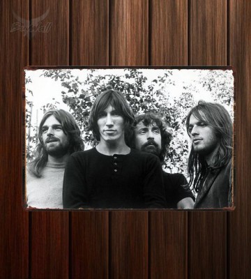 Металлическая табличка Pink Floyd