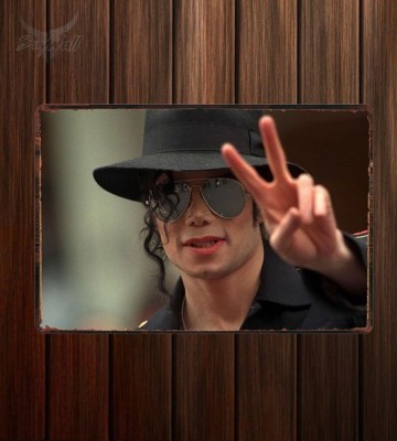 Металлическая табличка Майкл Джексон